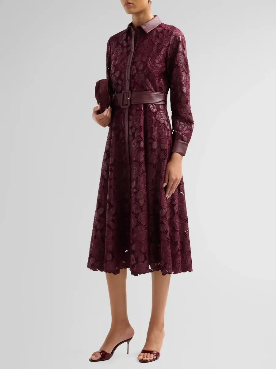 Elie Tahari Women's Kennedy Floral Guipure Midi Dress | Thumbnail 4 Elie Tahari Women's Kennedy Floral Guipure Midi Dress | Thumbnail 4