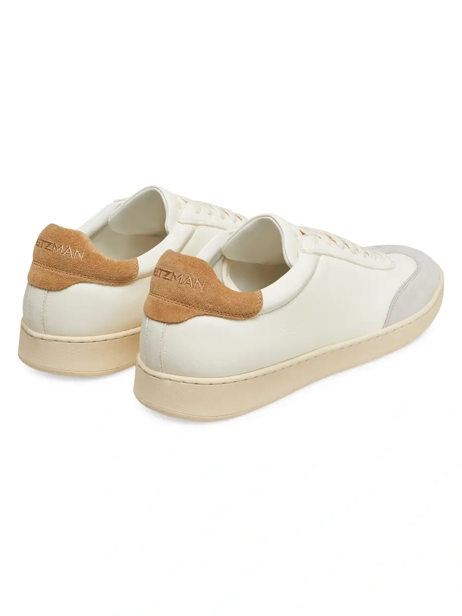 Stuart Weitzman Men's Banner Leather Low-Top Sneakers | Thumbnail 3 Stuart Weitzman Men's Banner Leather Low-Top Sneakers | Thumbnail 3