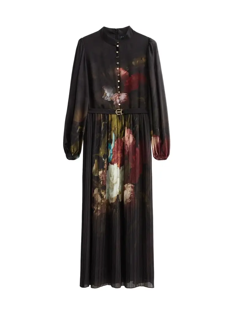 Women's The Adira Printed Pleated Midi Dress Women's The Adira Printed Pleated Midi Dress