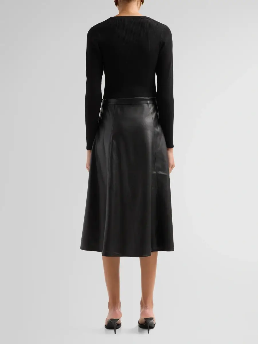 Elie Tahari Women's The Quinn Mix-Media Midi Dress | Thumbnail 3 Elie Tahari Women's The Quinn Mix-Media Midi Dress | Thumbnail 3