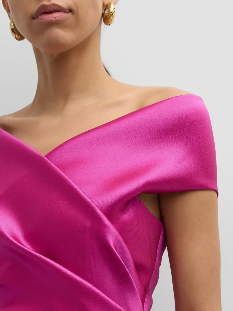Teri Jon by Rickie Freeman Women's Gazar Off-the-Shoulder Sculpted Gown | Thumbnail 5 Teri Jon by Rickie Freeman Women's Gazar Off-the-Shoulder Sculpted Gown | Thumbnail 5