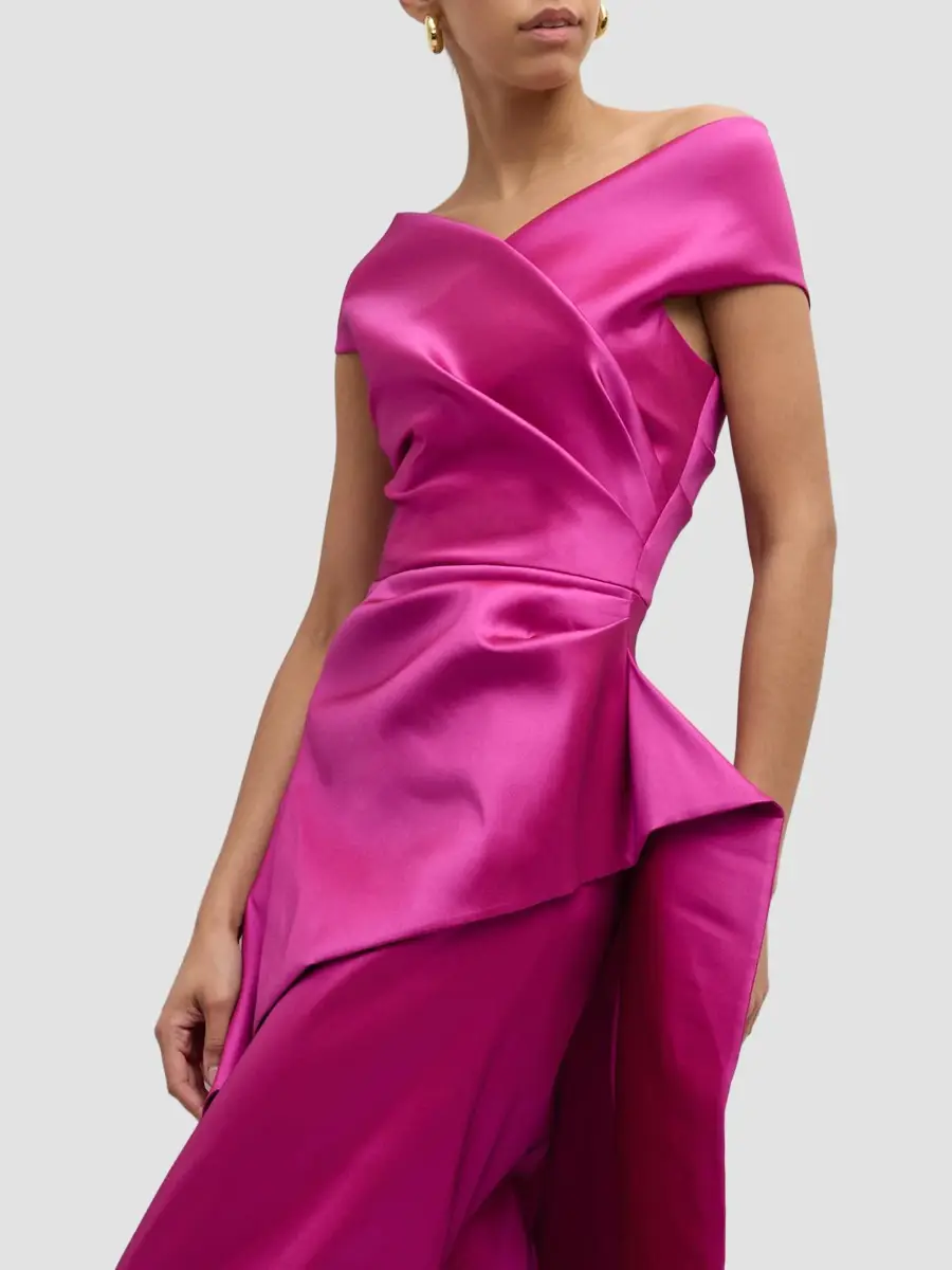 Teri Jon by Rickie Freeman Women's Gazar Off-the-Shoulder Sculpted Gown | Thumbnail 6 Teri Jon by Rickie Freeman Women's Gazar Off-the-Shoulder Sculpted Gown | Thumbnail 6