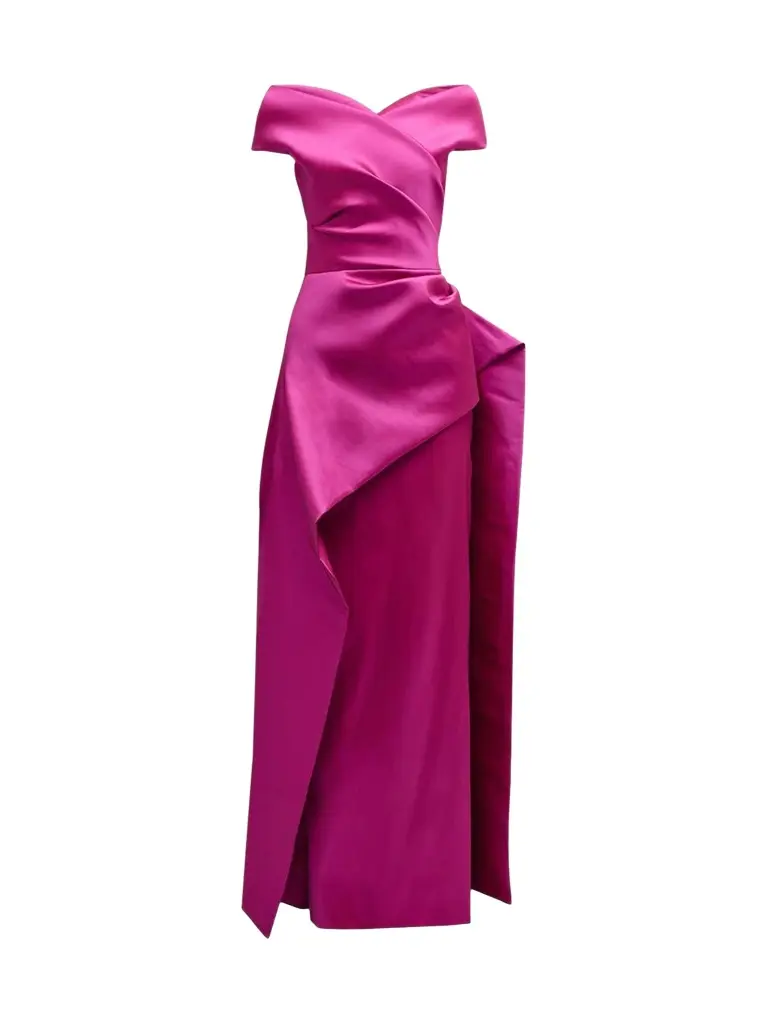 Teri Jon by Rickie Freeman Women's Gazar Off-the-Shoulder Sculpted Gown