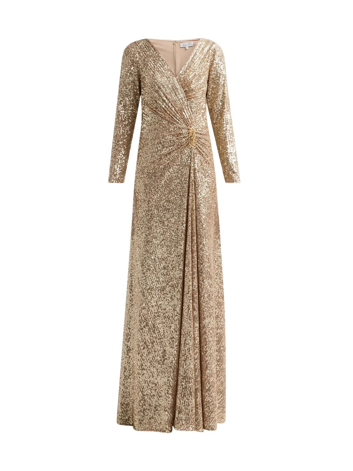Women's Sequined Twist Long-Sleeve Gown Women's Sequined Twist Long-Sleeve Gown