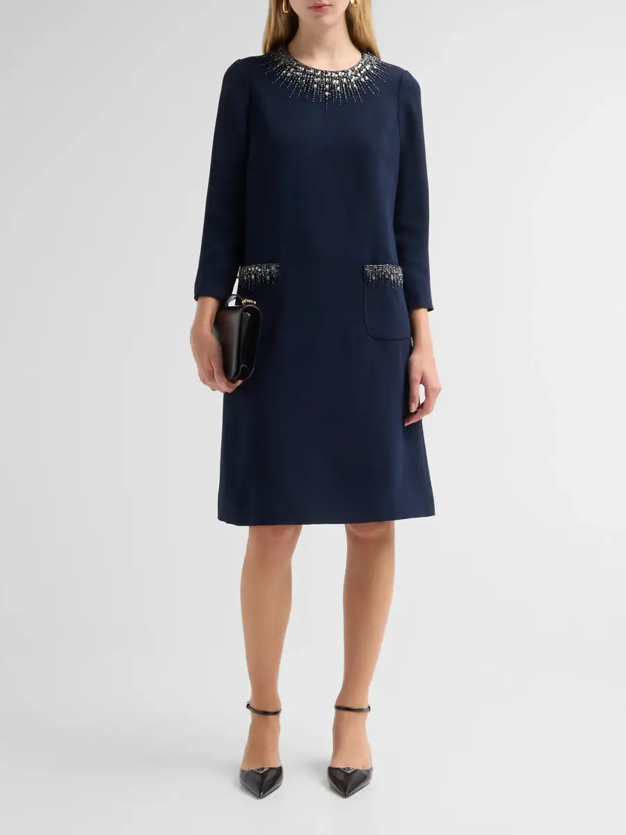Teri Jon by Rickie Freeman Women's Embellished Crêpe Cocktail Dress | Thumbnail 2