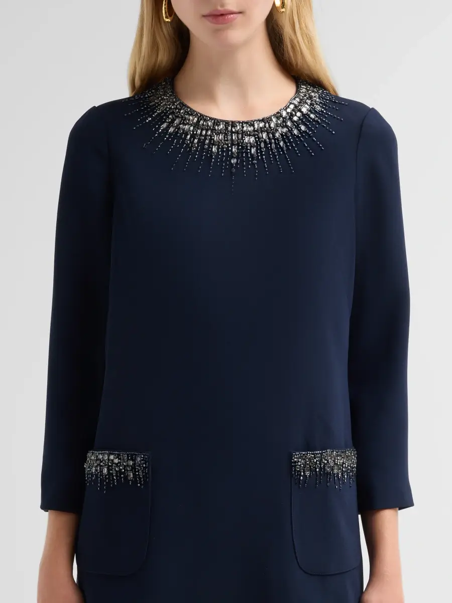 Teri Jon by Rickie Freeman Women's Embellished Crêpe Cocktail Dress | Thumbnail 5