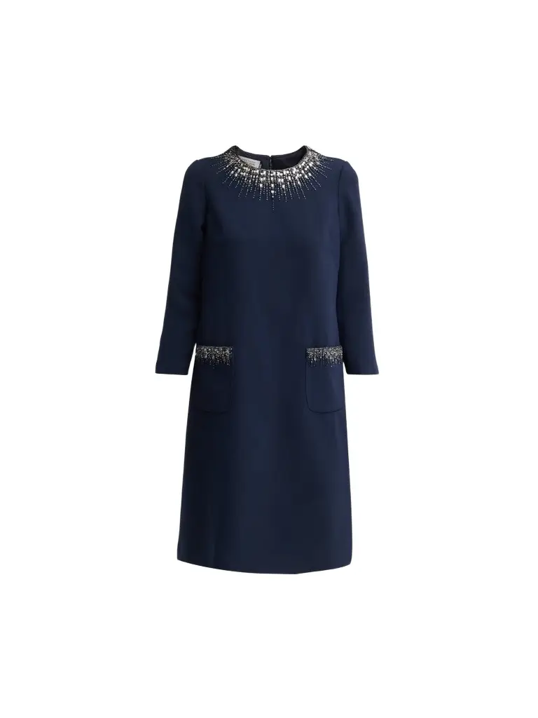 Women's Embellished Crêpe Cocktail Dress Women's Embellished Crêpe Cocktail Dress