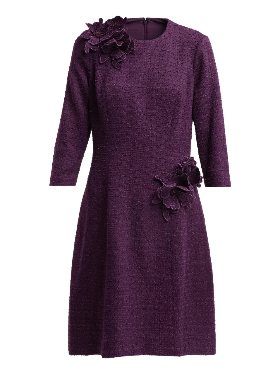 Women's Bouclé 3D Flower Cocktail Dress