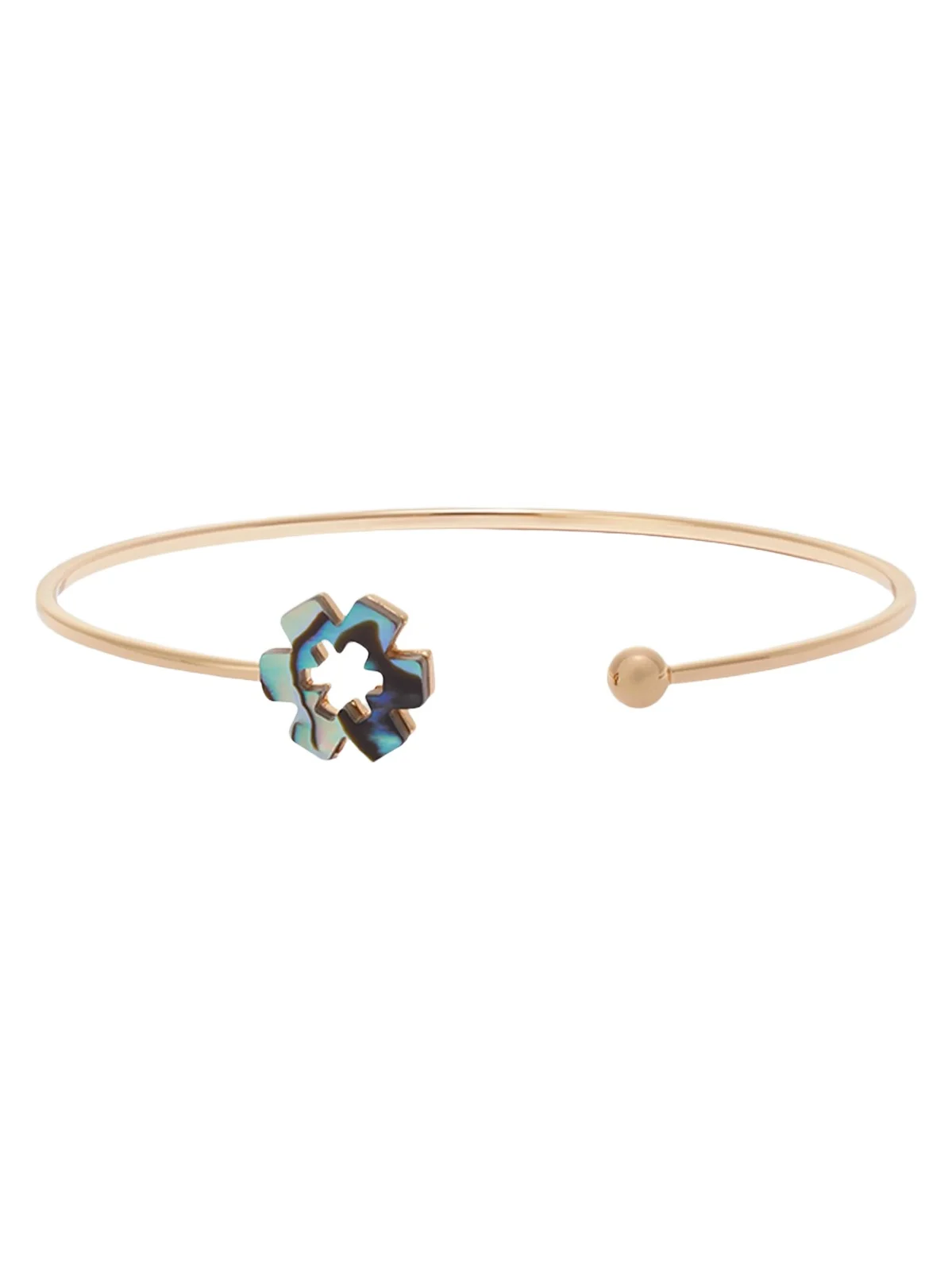 Tory Burch Women's Forget Me Not 18K-Gold-Plated & Abalone Cuff - Tory Gold Abalone