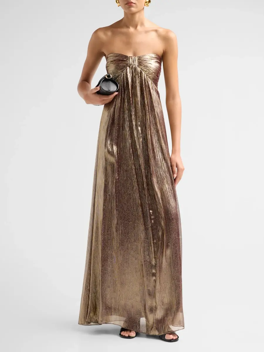 Ramy Brook Women's Liberty Metallic Strapless Gown | Thumbnail 2 Ramy Brook Women's Liberty Metallic Strapless Gown | Thumbnail 2