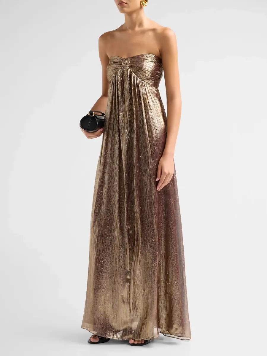 Ramy Brook Women's Liberty Metallic Strapless Gown | Thumbnail 4 Ramy Brook Women's Liberty Metallic Strapless Gown | Thumbnail 4