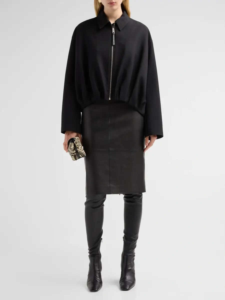 Derek Lam Women's Ian Paper Leather Pencil Skirt | Thumbnail 2 Derek Lam Women's Ian Paper Leather Pencil Skirt | Thumbnail 2