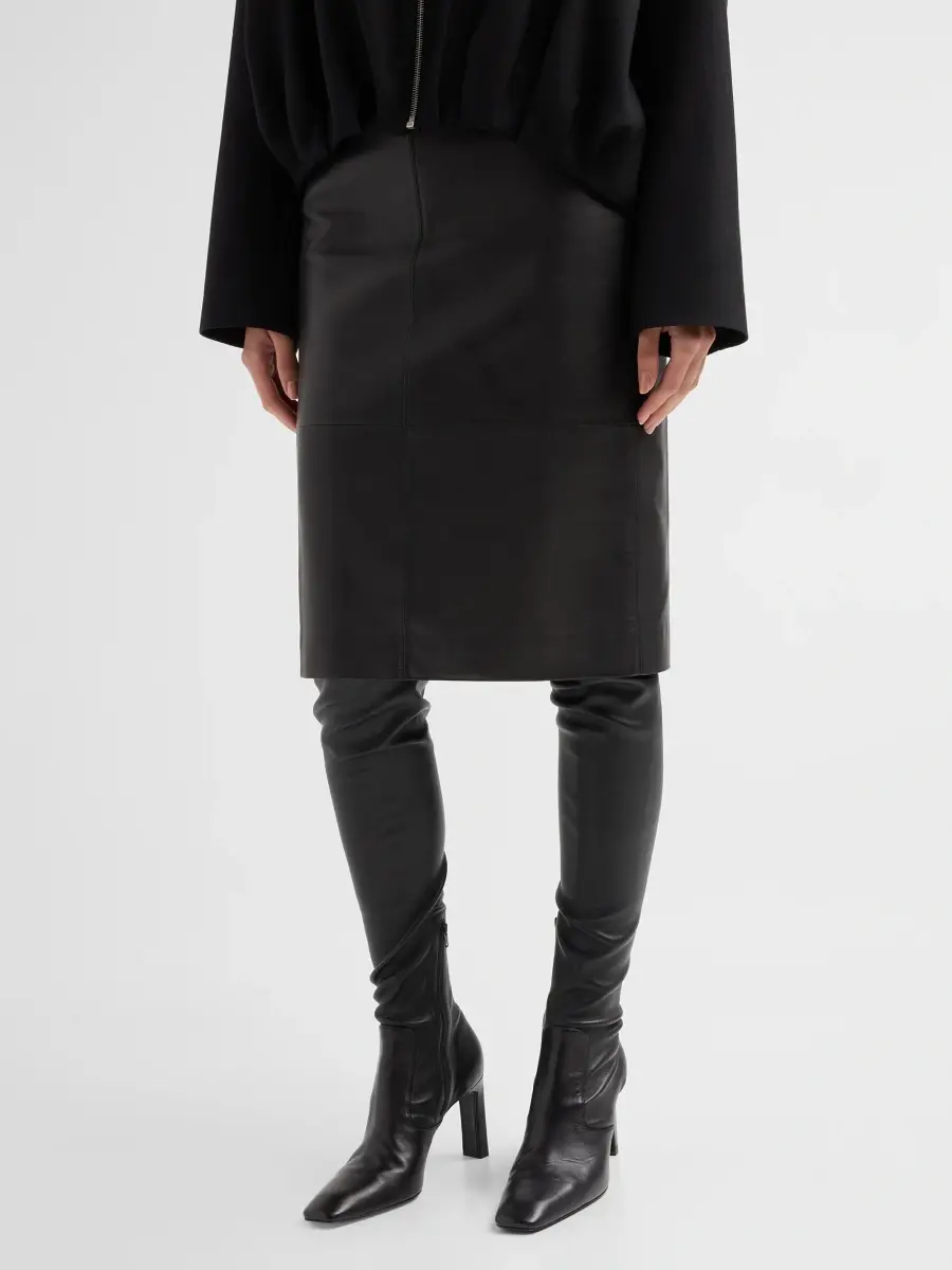 Derek Lam Women's Ian Paper Leather Pencil Skirt | Thumbnail 4 Derek Lam Women's Ian Paper Leather Pencil Skirt | Thumbnail 4