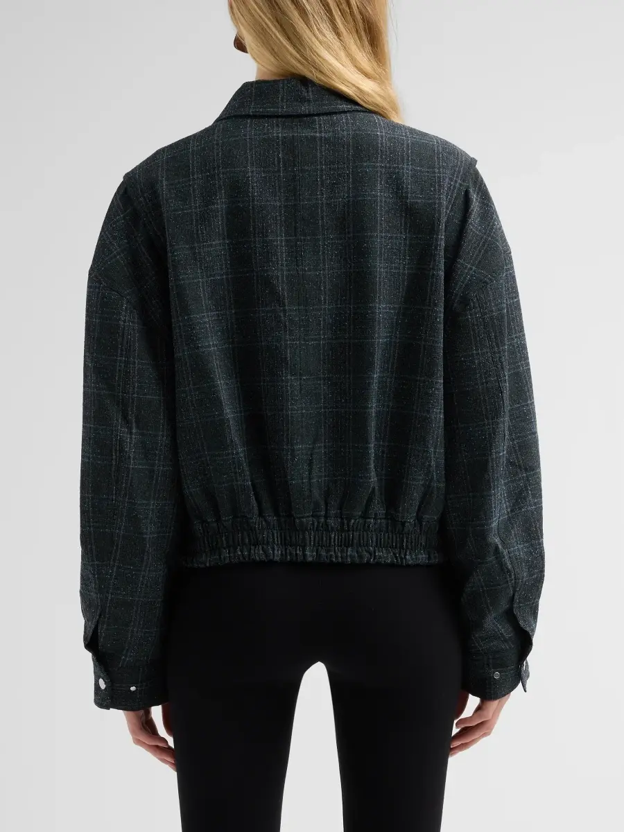 Staud Women's Eugene Plaid Bomber Jacket | Thumbnail 3 Staud Women's Eugene Plaid Bomber Jacket | Thumbnail 3