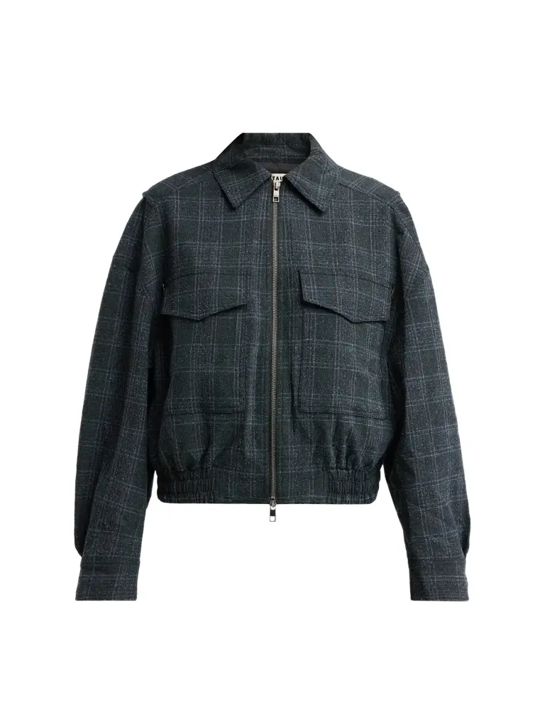Staud Women's Eugene Plaid Bomber Jacket