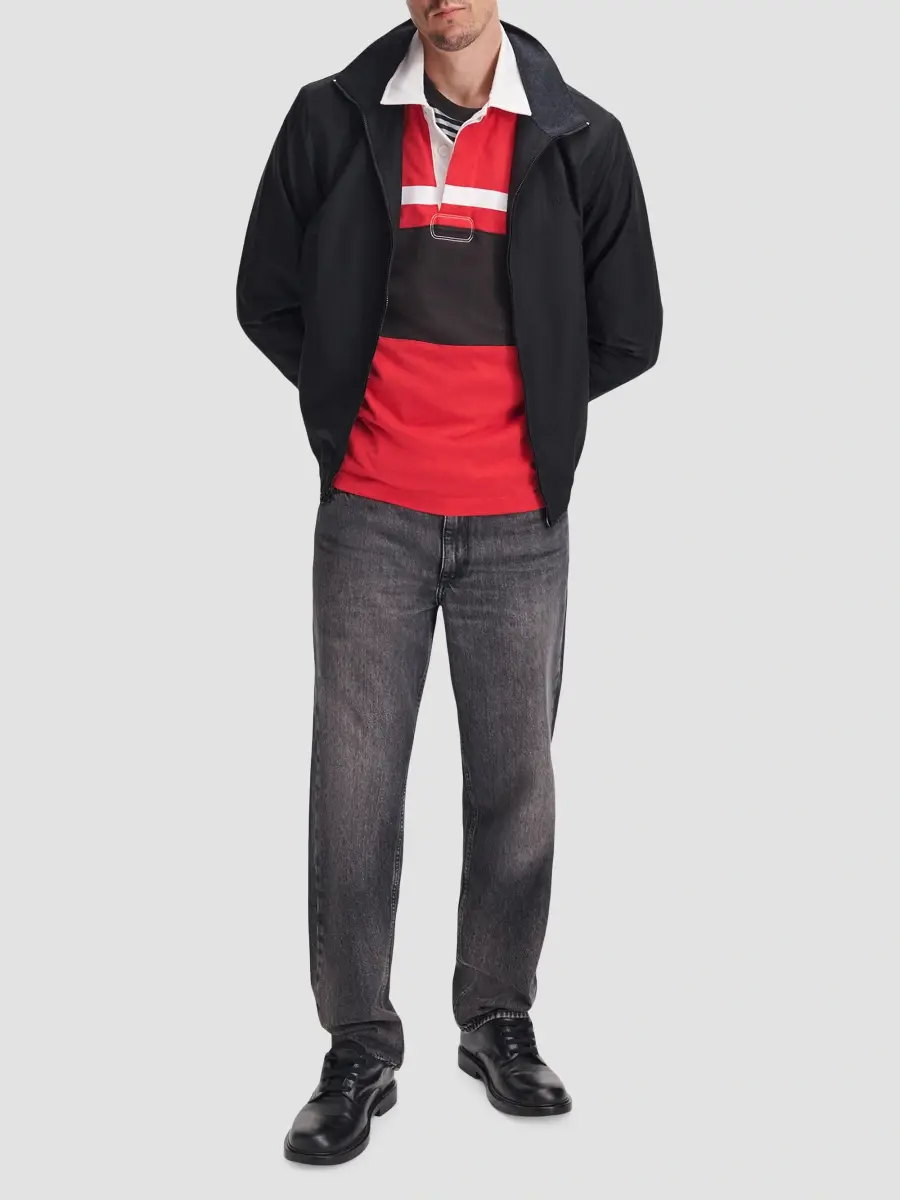 rag & bone Men's Striped Cotton Rugby Shirt | Thumbnail 2
