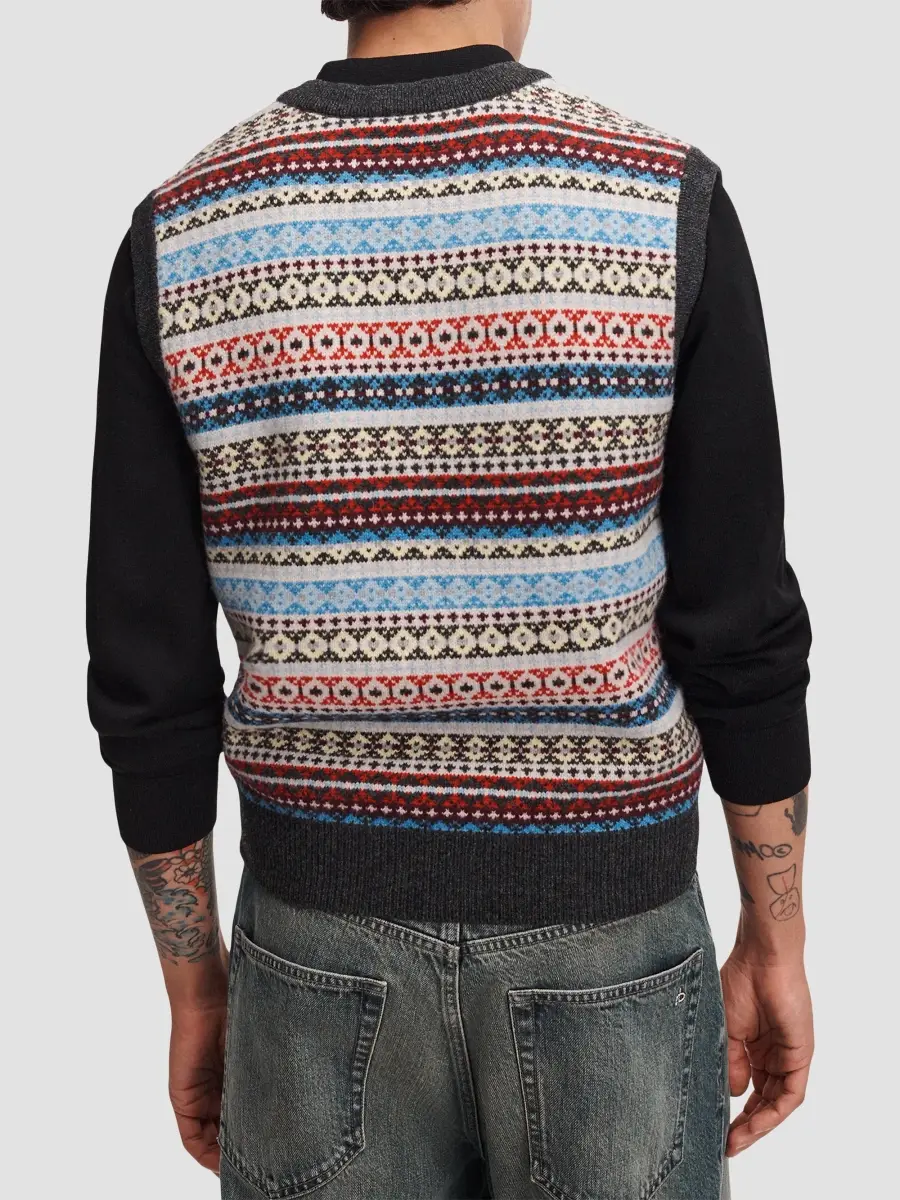 rag & bone Men's Fair-Isle Wool Sweater Vest | Thumbnail 3 rag & bone Men's Fair-Isle Wool Sweater Vest | Thumbnail 3