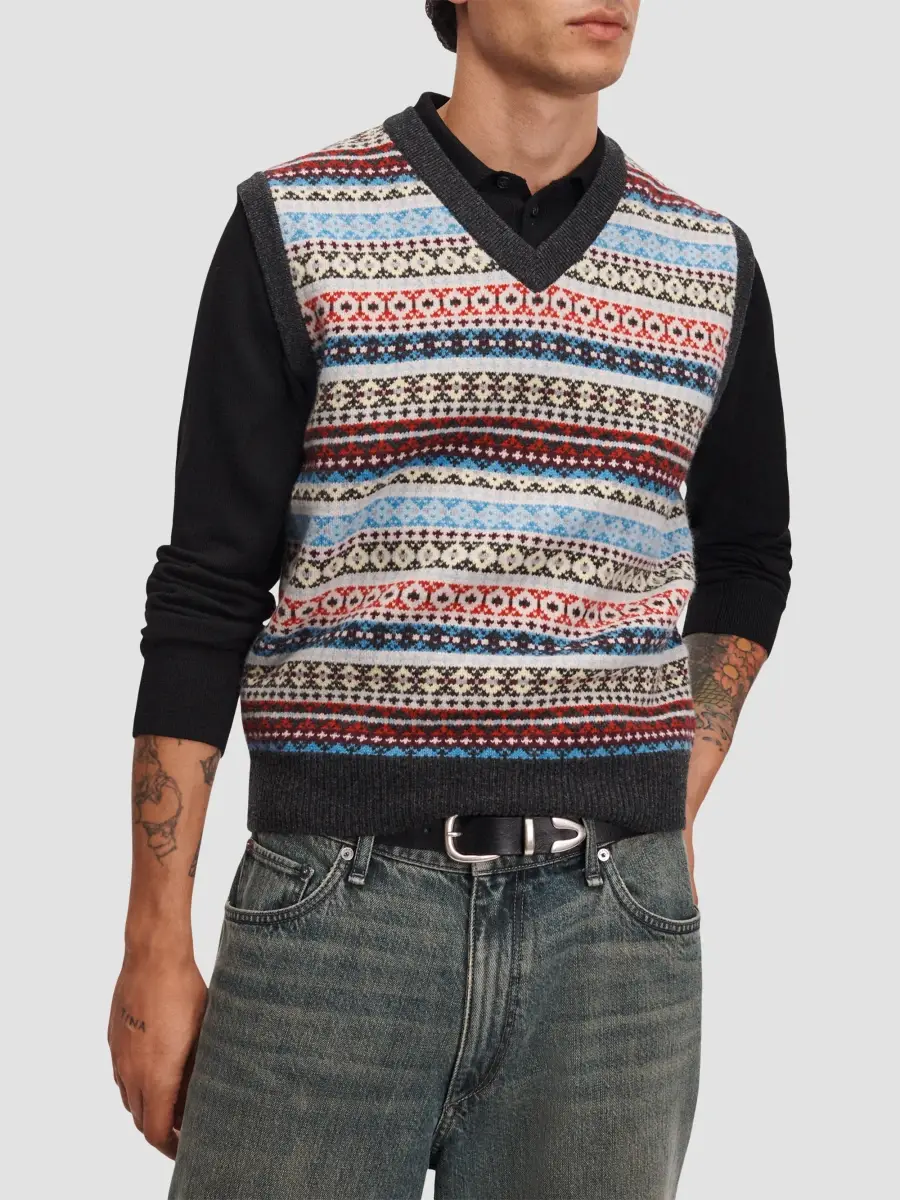 rag & bone Men's Fair-Isle Wool Sweater Vest | Thumbnail 4 rag & bone Men's Fair-Isle Wool Sweater Vest | Thumbnail 4