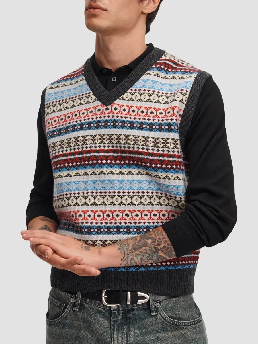 rag & bone Men's Fair-Isle Wool Sweater Vest | Thumbnail 7 rag & bone Men's Fair-Isle Wool Sweater Vest | Thumbnail 7