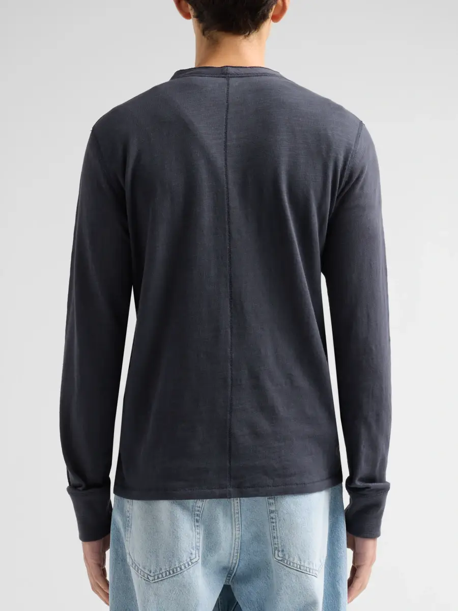 rag & bone Men's Classic Flame Cotton Henley Top | Thumbnail 3 rag & bone Men's Classic Flame Cotton Henley Top | Thumbnail 3