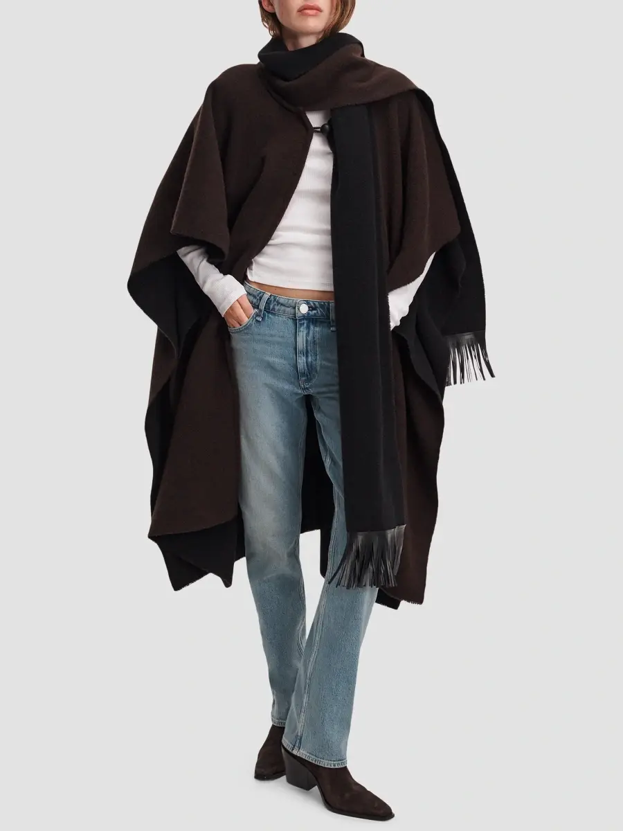 rag & bone Women's Brooke Wool Scarf Poncho | Thumbnail 2