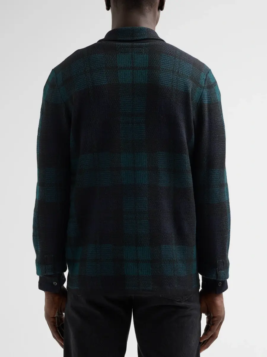 rag & bone Men's Dalton Plaid Knit Wool Shirt | Thumbnail 3