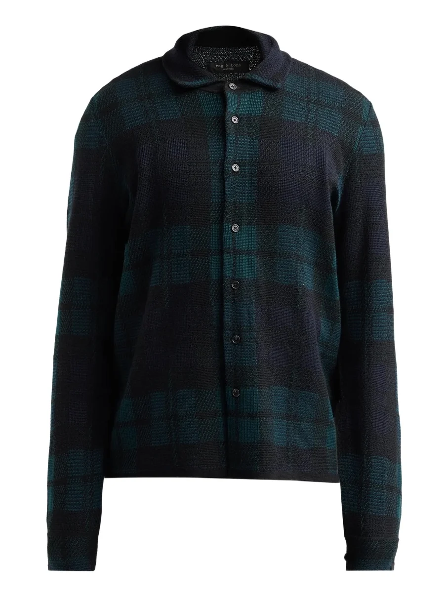 Men's Dalton Plaid Knit Wool Shirt Men's Dalton Plaid Knit Wool Shirt