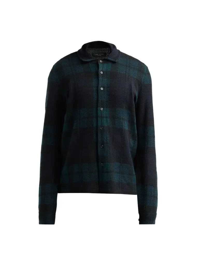 Men's Dalton Plaid Knit Wool Shirt Men's Dalton Plaid Knit Wool Shirt