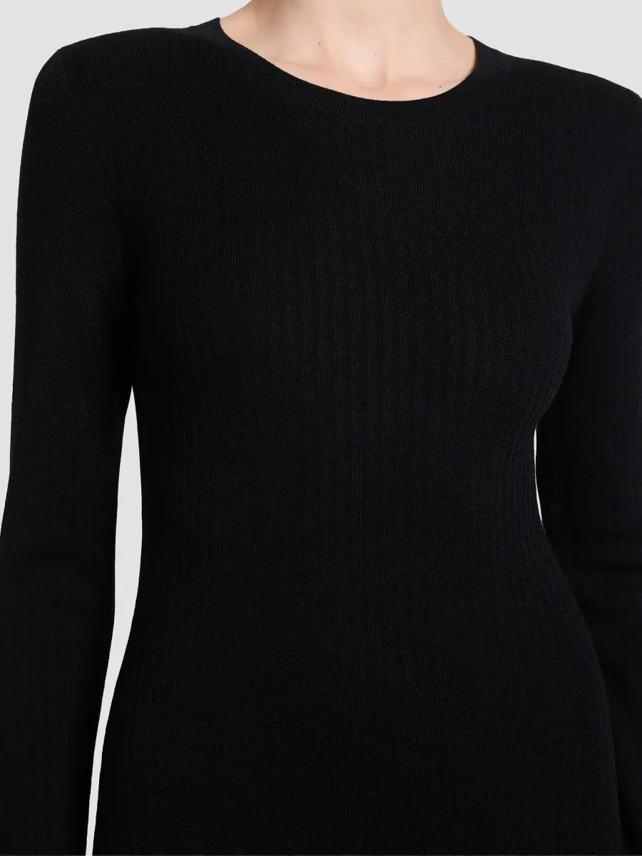 Theory Women's Merino Wool Crewneck Midi Dress | Thumbnail 5 Theory Women's Merino Wool Crewneck Midi Dress | Thumbnail 5