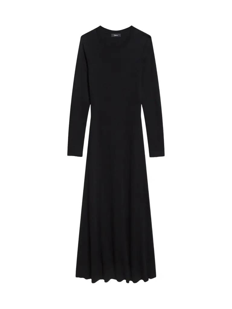 Theory Women's Merino Wool Crewneck Midi Dress