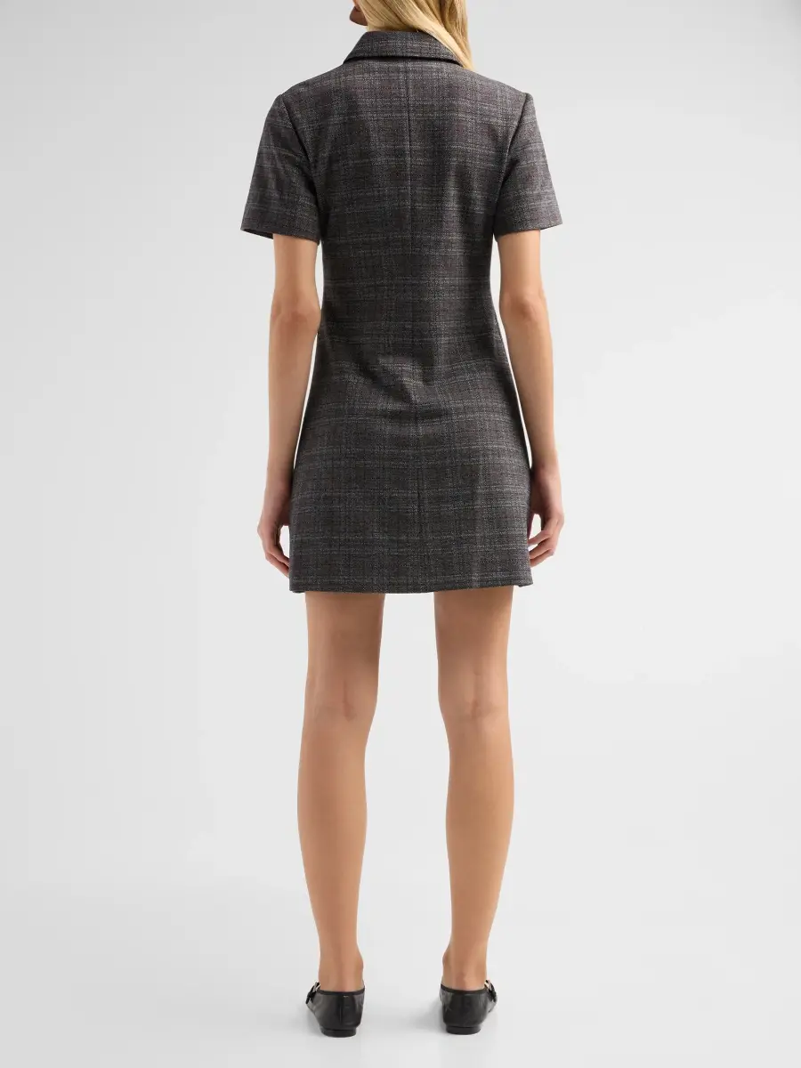 Theory Women's Glen Check A-Line Mini Dress | Thumbnail 3 Theory Women's Glen Check A-Line Mini Dress | Thumbnail 3