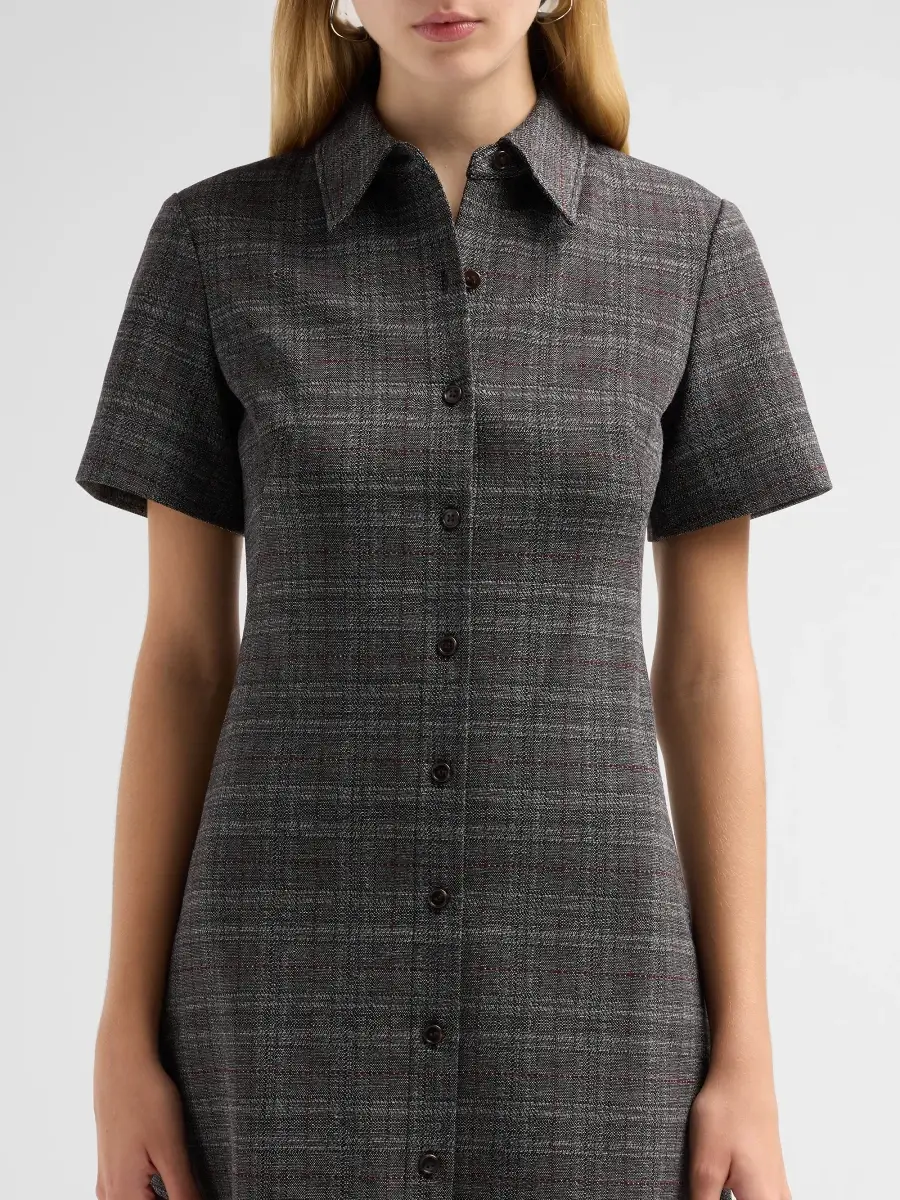 Theory Women's Glen Check A-Line Mini Dress | Thumbnail 5 Theory Women's Glen Check A-Line Mini Dress | Thumbnail 5