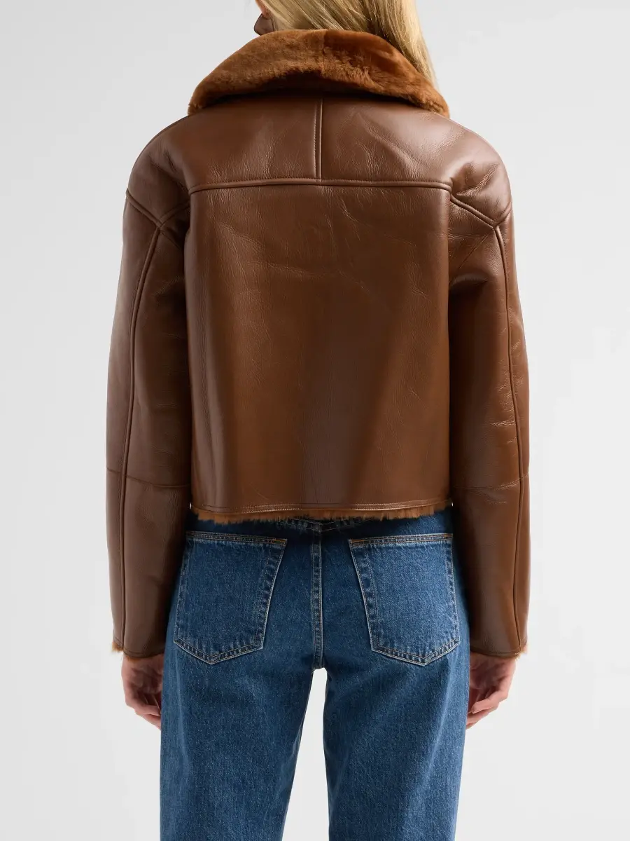 Theory Women's Crop Shearling Jacket | Thumbnail 3 Theory Women's Crop Shearling Jacket | Thumbnail 3