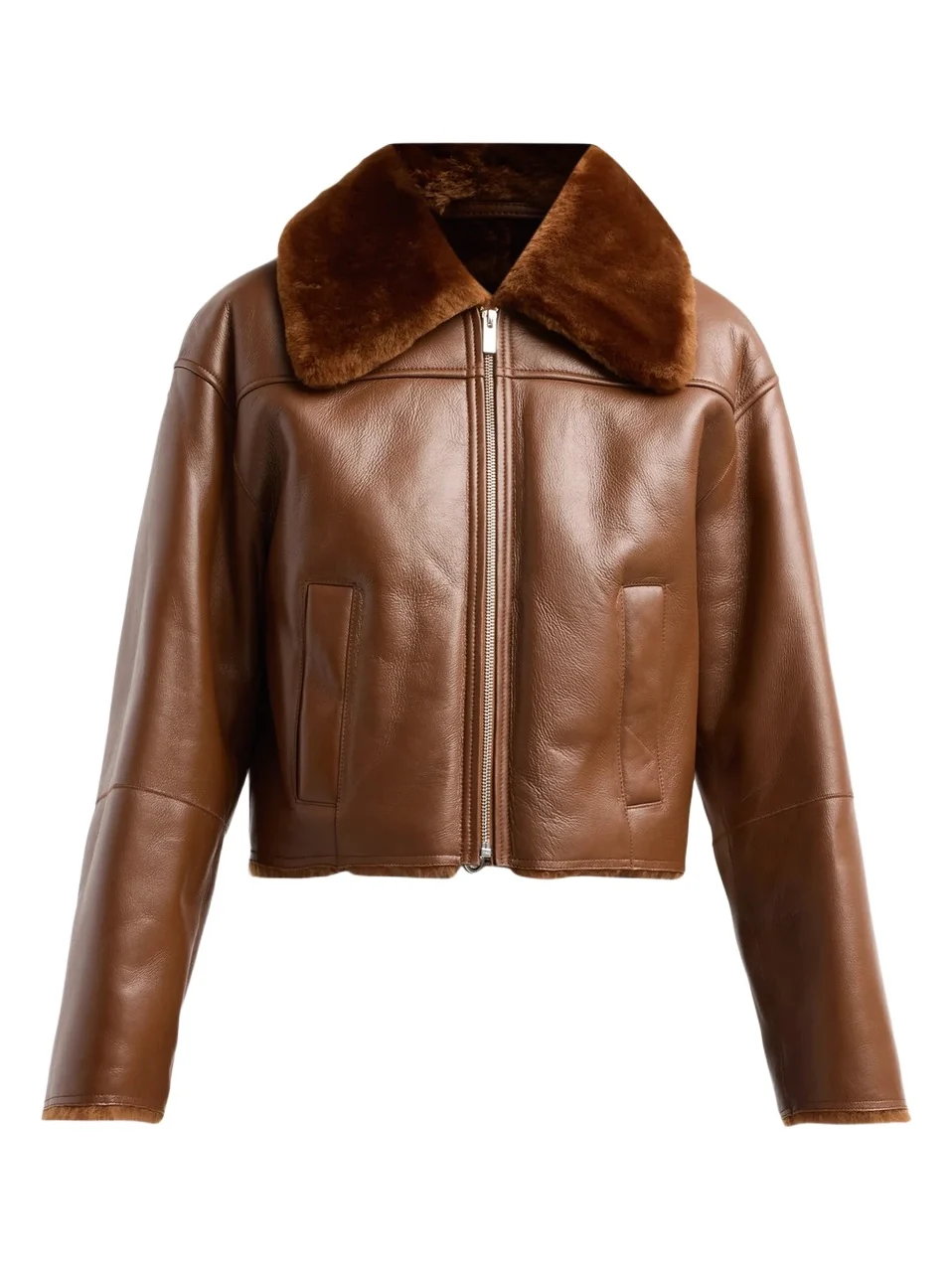 Women's Crop Shearling Jacket