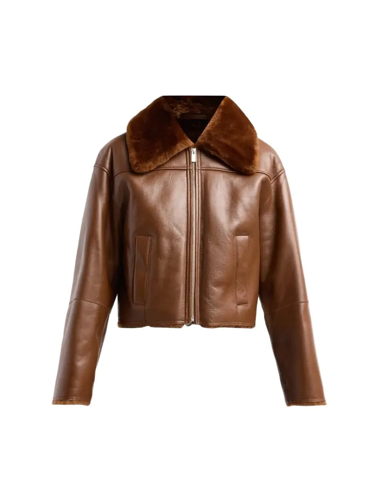 Theory Women's Crop Shearling Jacket