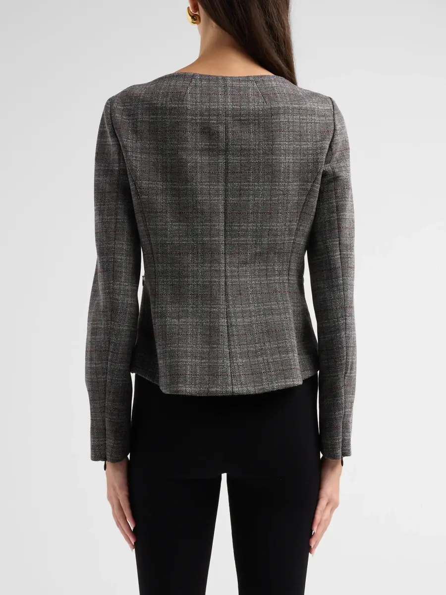 Theory Women's Plaid Tweed Jacket | Thumbnail 3 Theory Women's Plaid Tweed Jacket | Thumbnail 3