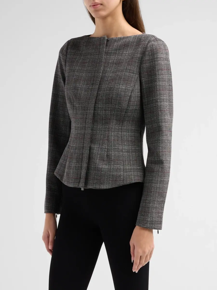 Theory Women's Plaid Tweed Jacket | Thumbnail 4 Theory Women's Plaid Tweed Jacket | Thumbnail 4