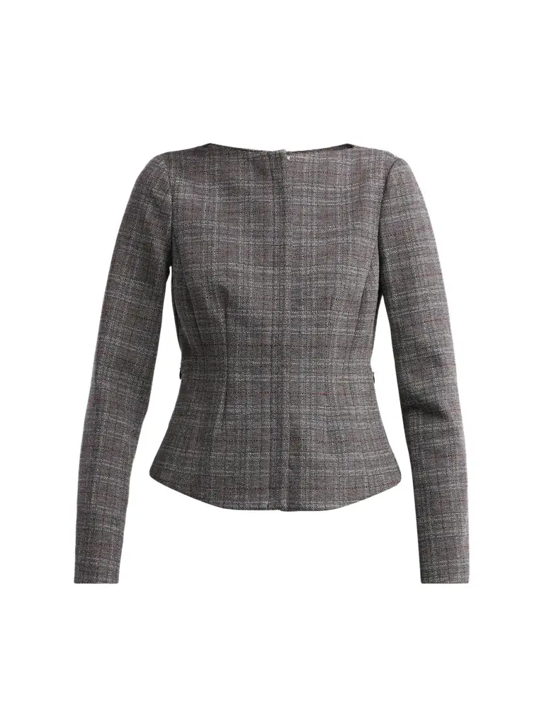 Theory Women's Plaid Tweed Jacket