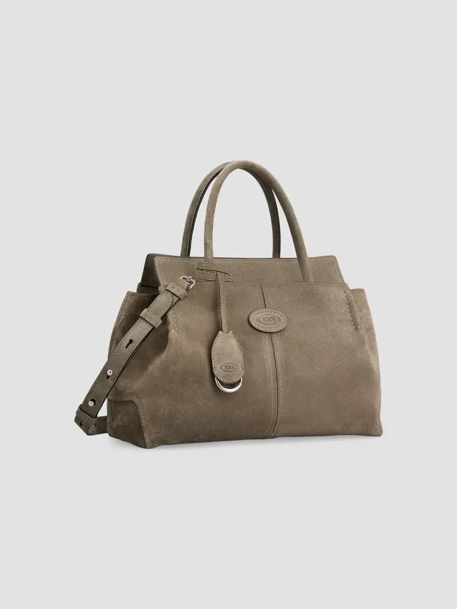 Tod's Women's Small Suede Small Shopper Tote Bag | Thumbnail 3