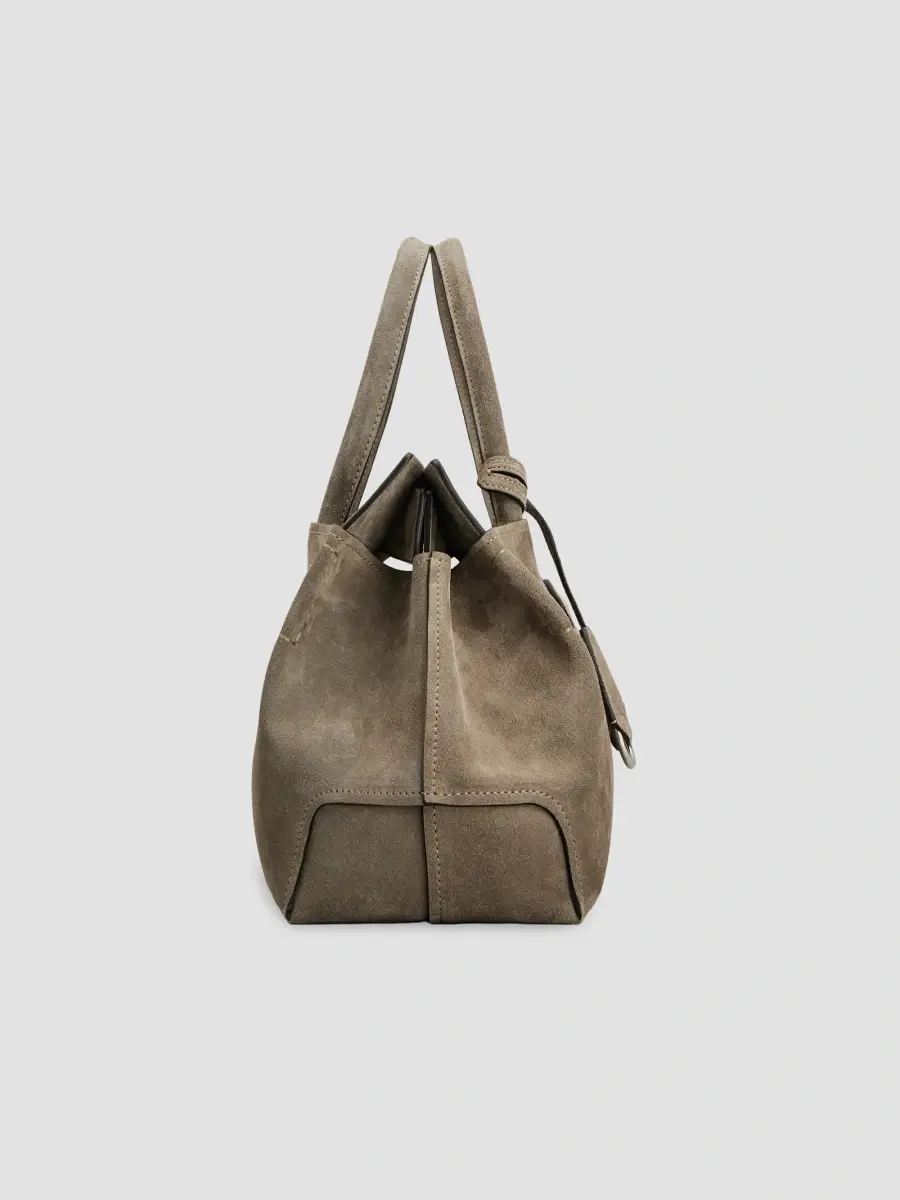 Tod's Women's Small Suede Small Shopper Tote Bag | Thumbnail 4