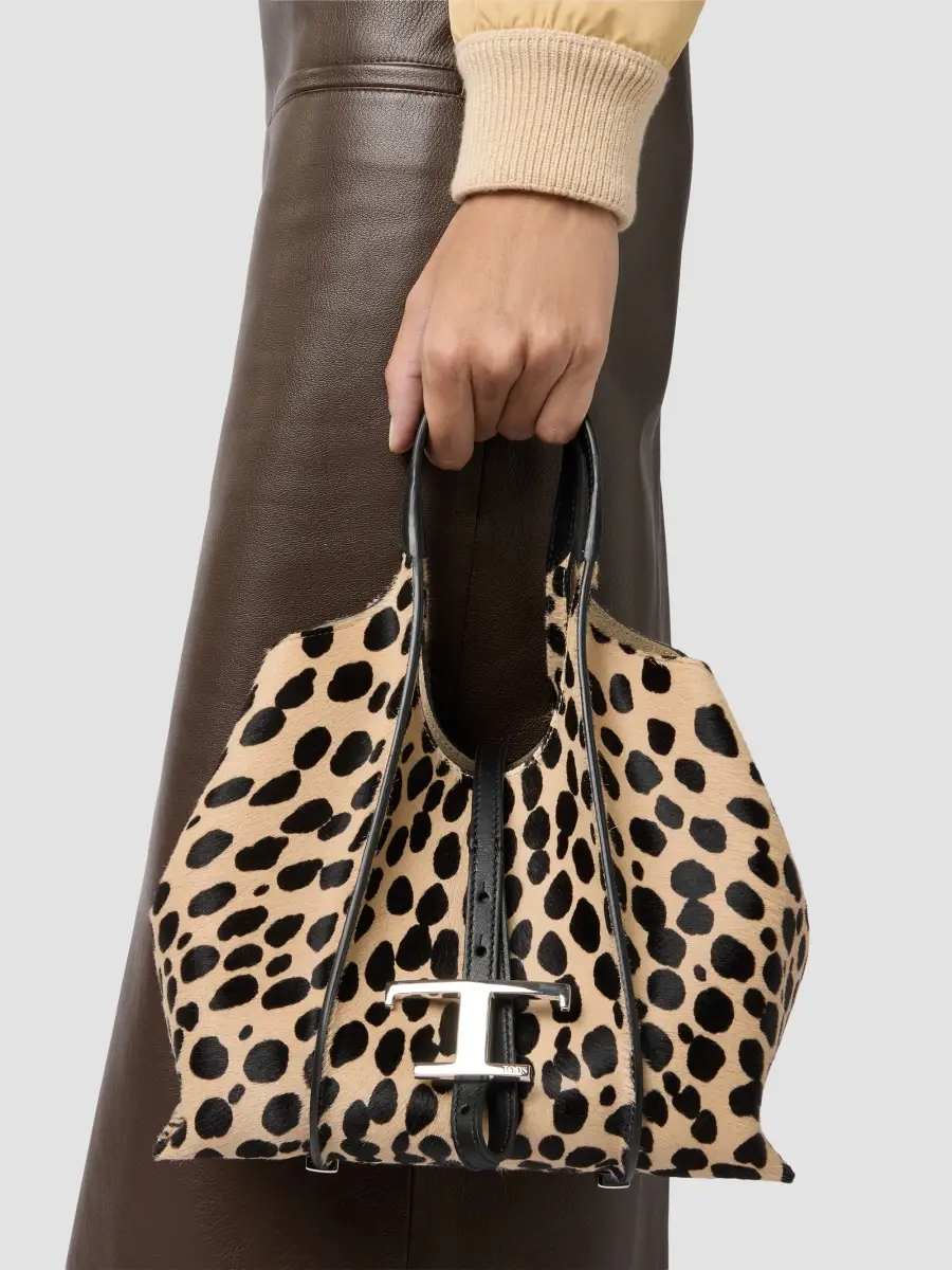 Tod's Women's T Timeless Mini Calf-Hair Top-Handle Bag | Thumbnail 2