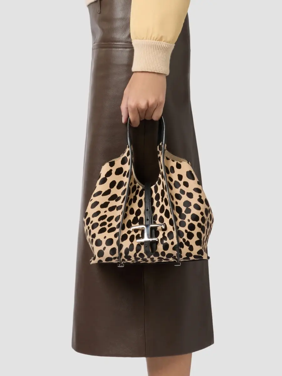 Tod's Women's T Timeless Mini Calf-Hair Top-Handle Bag | Thumbnail 5