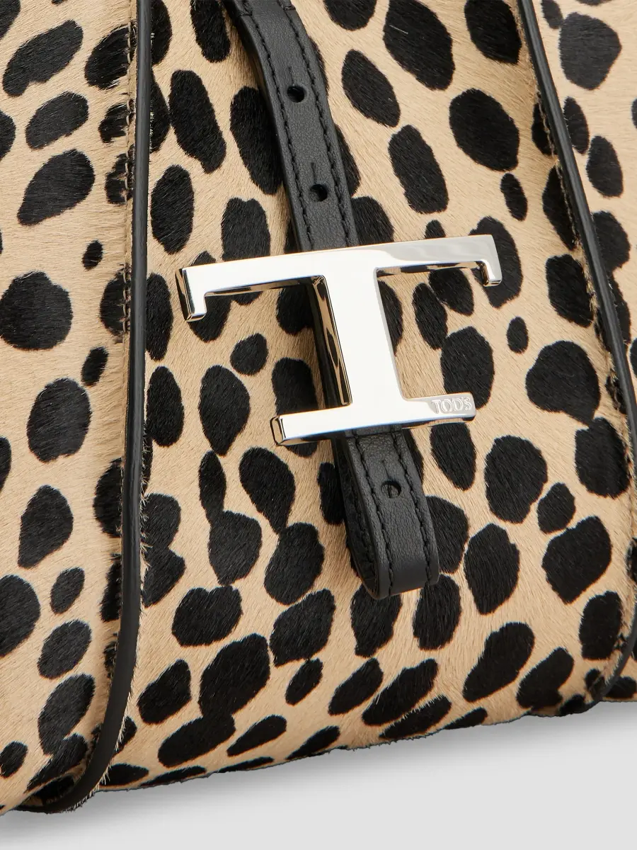 Tod's Women's T Timeless Mini Calf-Hair Top-Handle Bag | Thumbnail 9