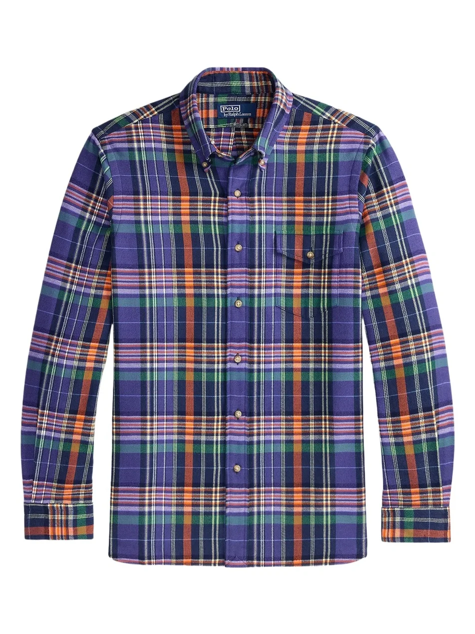 Men's Plaid Cotton Twill Button-Down Shirt Men's Plaid Cotton Twill Button-Down Shirt