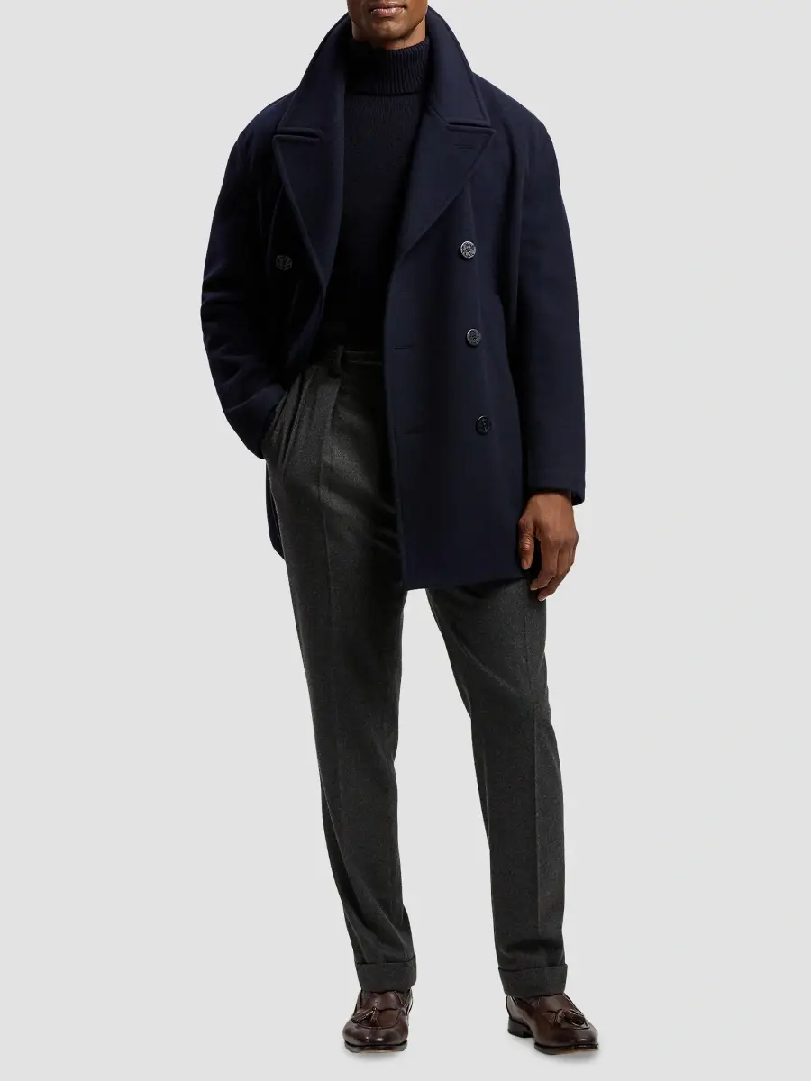 Ralph Lauren Purple Label Men's Hand-Tailored Wool Peacoat | Thumbnail 2