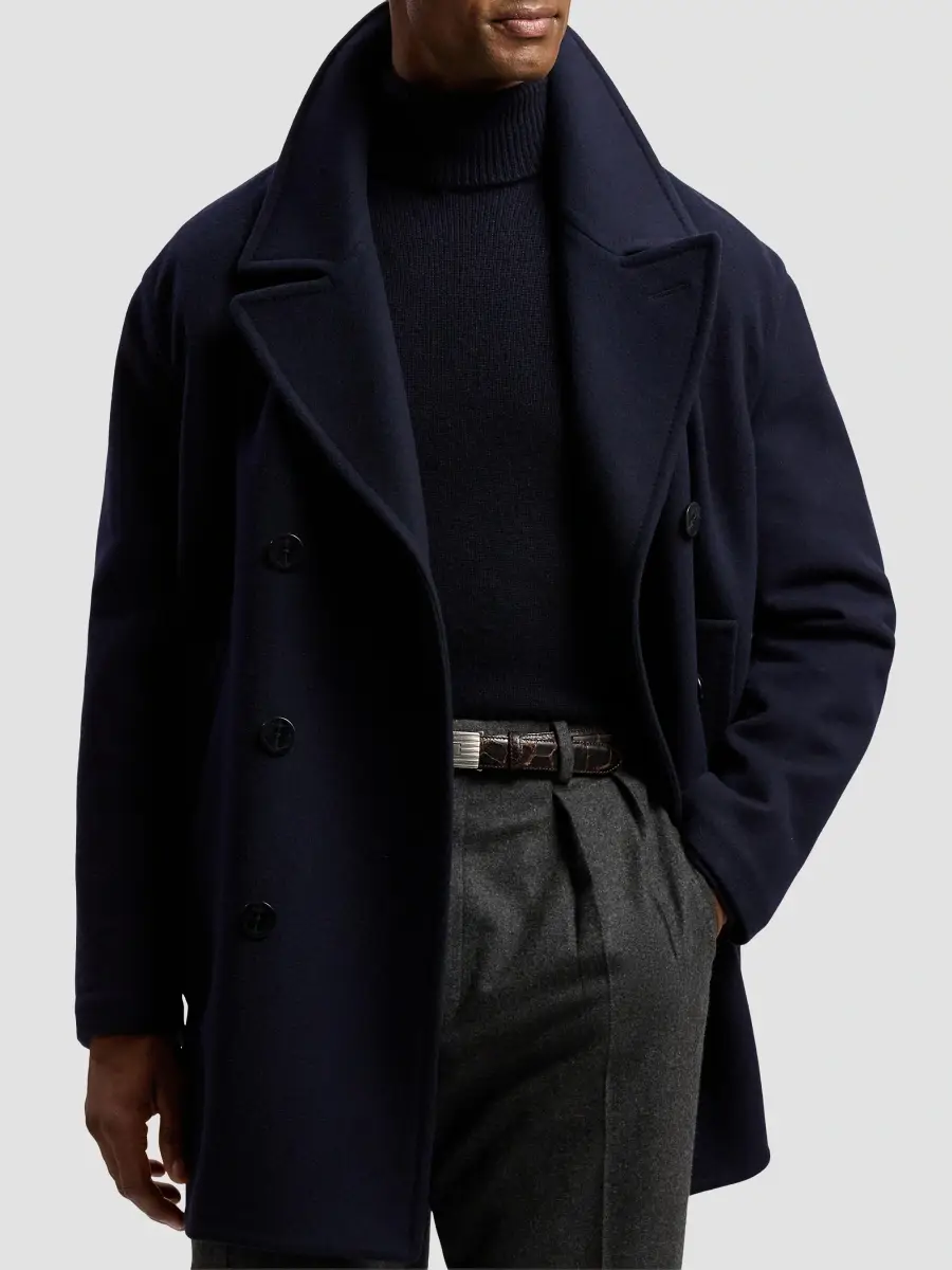 Ralph Lauren Purple Label Men's Hand-Tailored Wool Peacoat | Thumbnail 4
