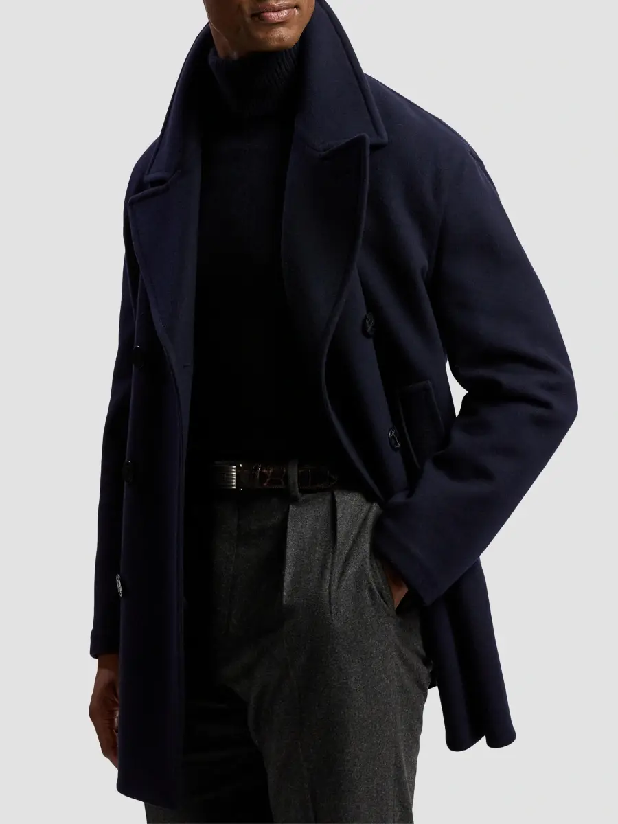 Ralph Lauren Purple Label Men's Hand-Tailored Wool Peacoat | Thumbnail 7