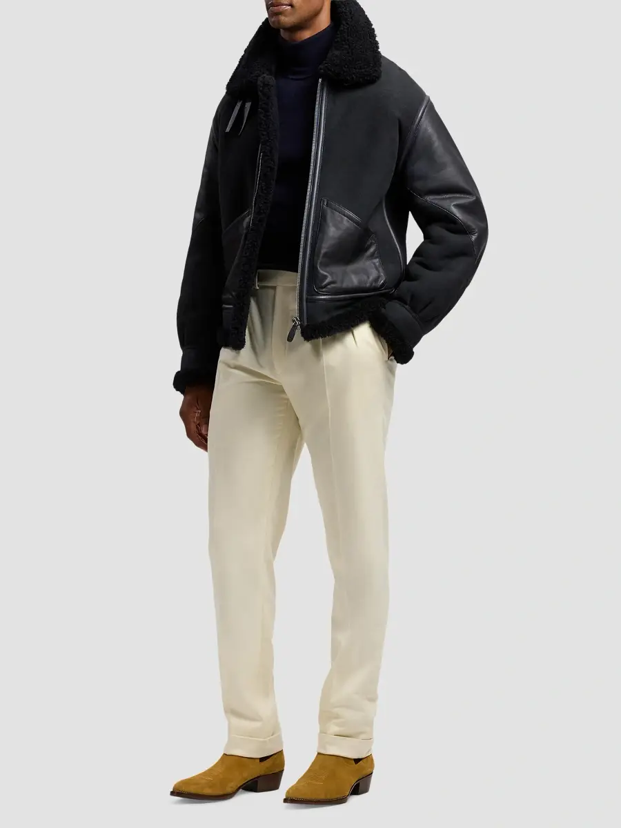 Ralph Lauren Purple Label Men's Gregory Hand-Tailored Wool Trousers | Thumbnail 2