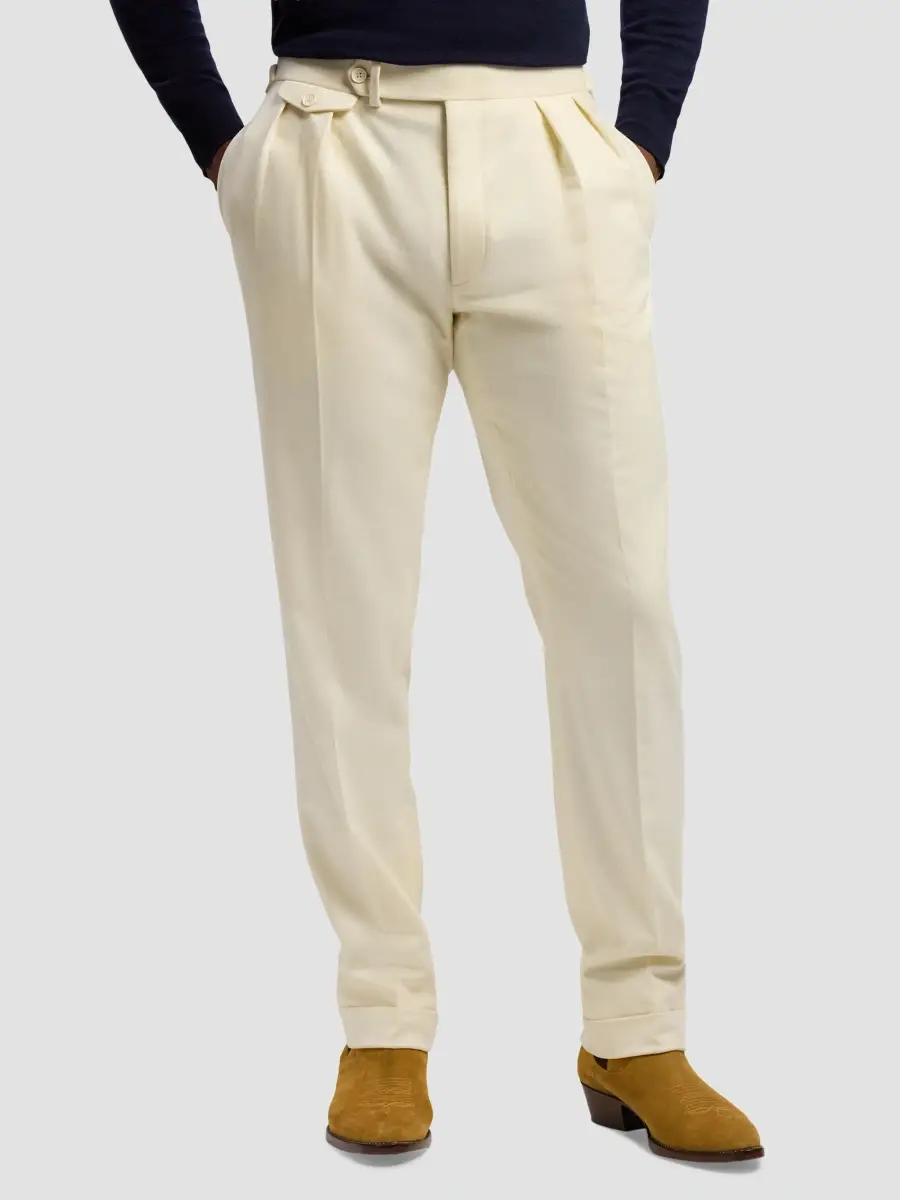 Ralph Lauren Purple Label Men's Gregory Hand-Tailored Wool Trousers | Thumbnail 4