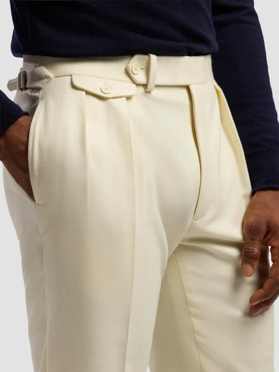 Ralph Lauren Purple Label Men's Gregory Hand-Tailored Wool Trousers | Thumbnail 5